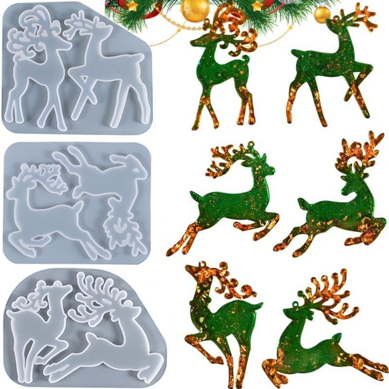 Jewelry Making Techniques - Weihnachten Elch Epoxidharz Form für Schlüsselanhänger
