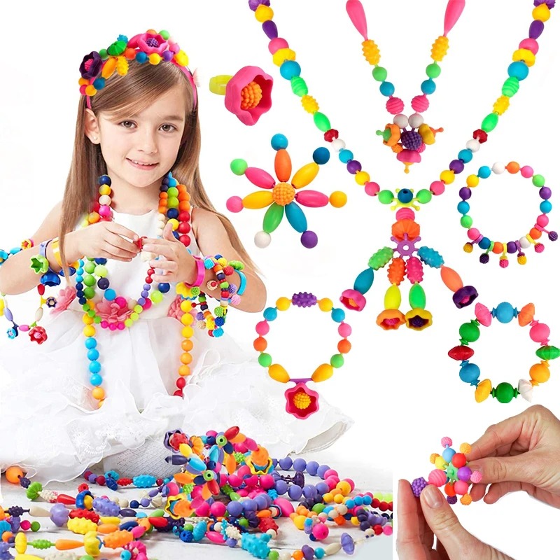Jewelry Making 4 Year Old - 188-608 Stück Pop-Perlen für Kinder, Mädchen,