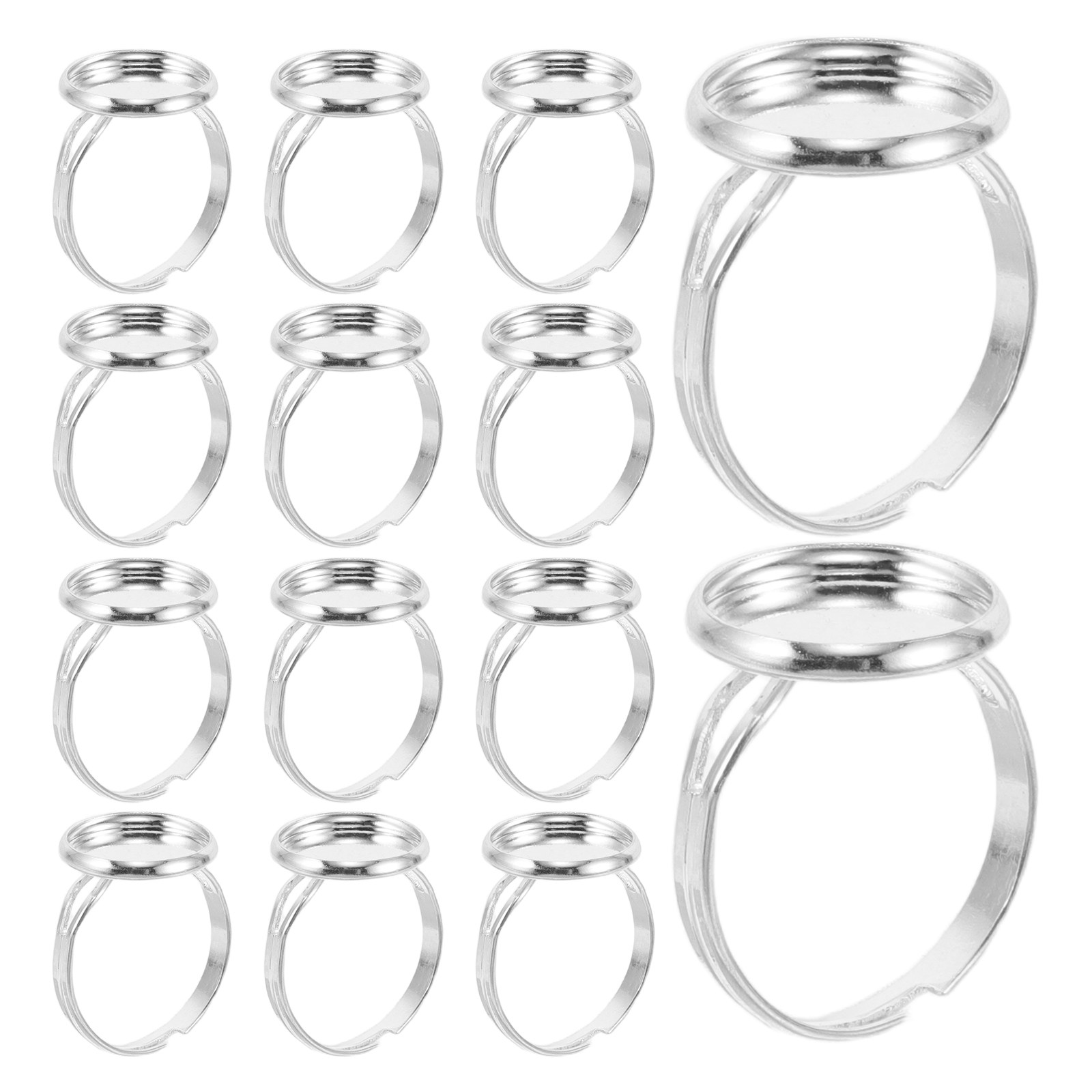 Ring Blank Adjustable - 60 Stück verstellbare Ringfassungen, leere Ringfassungen,