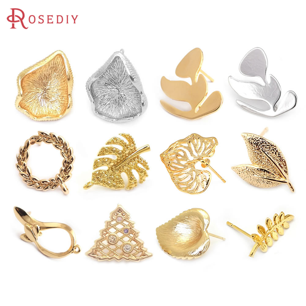 Jewelry Making Earring Supplies - 18 Karat Gold Farbe Messing Lotus