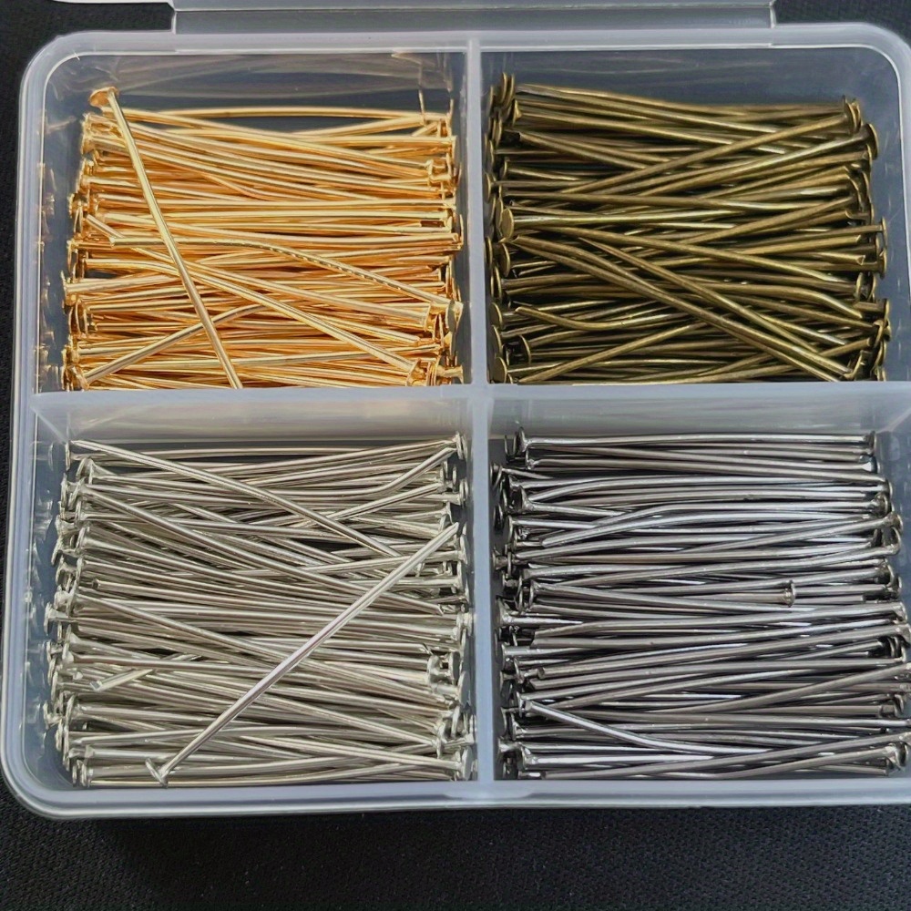 Jewelry Making Organizer Box - 400 Stück gemischte Eisenkopfnadeln, 30 mm,