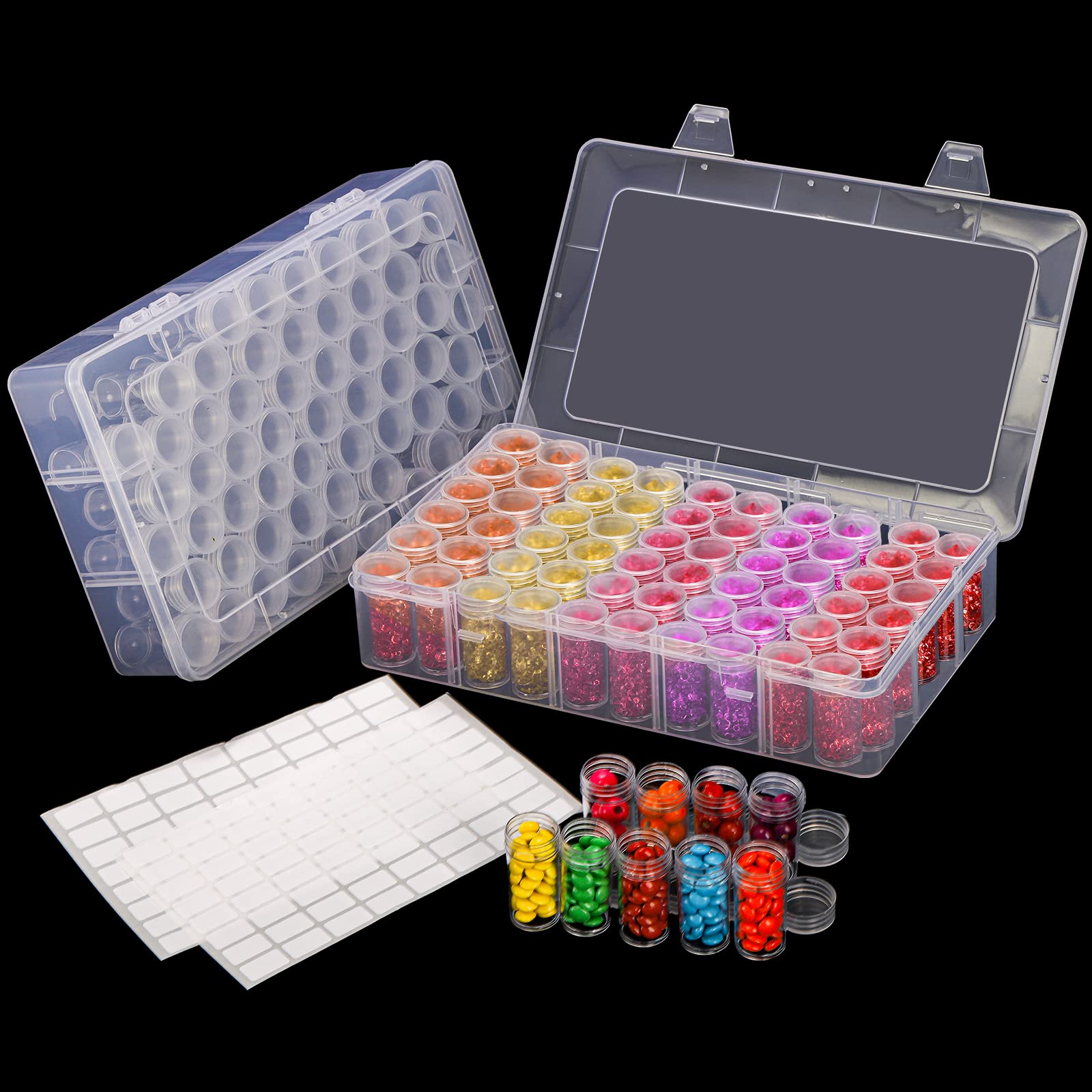 Jewelry Making Organizer Box - 1 Stück 24/30/38/60 Fächer Kunststoff-Aufbewahrungsbox, DIY