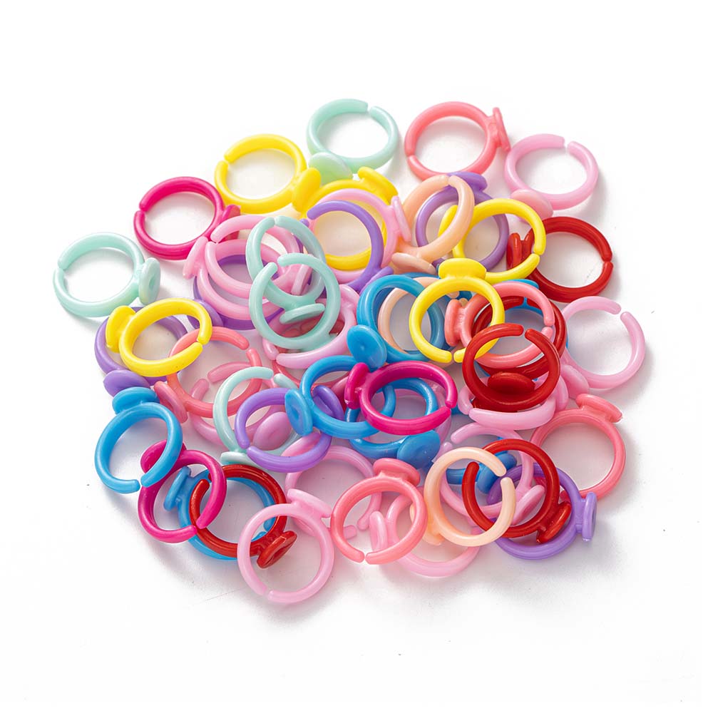 Jewelry Making 4 Year Old - 100 Stück durchsichtige verstellbare Ringe aus