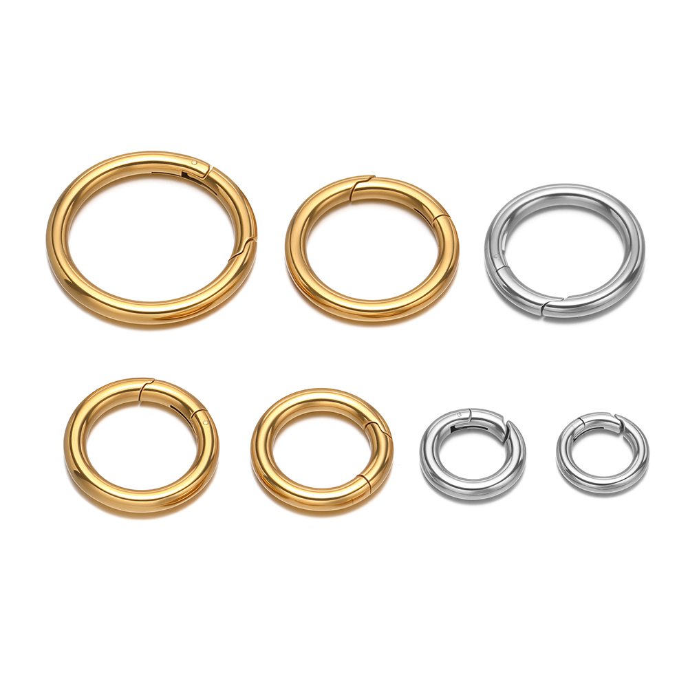 Jewelry Making Metals - 2 Teile/los Runde Federverschlüsse Edelstahl Vergoldet