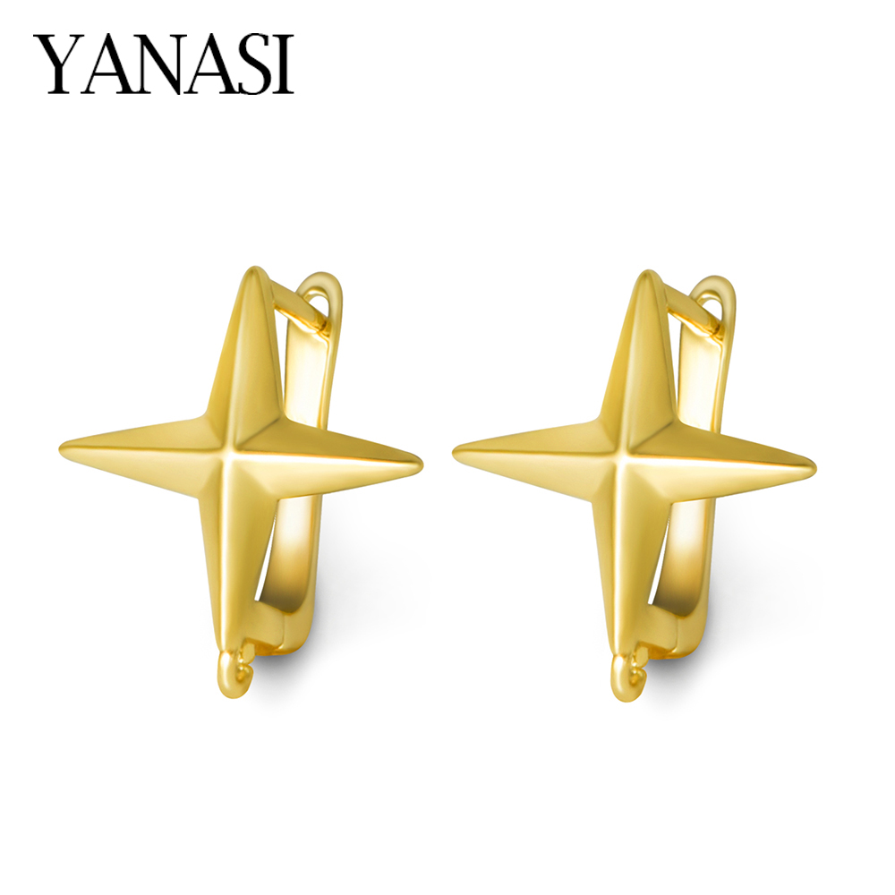 Jewelry Making Earring Supplies - YANASI 18K Gold Ohrringhaken Stern-Design DIY