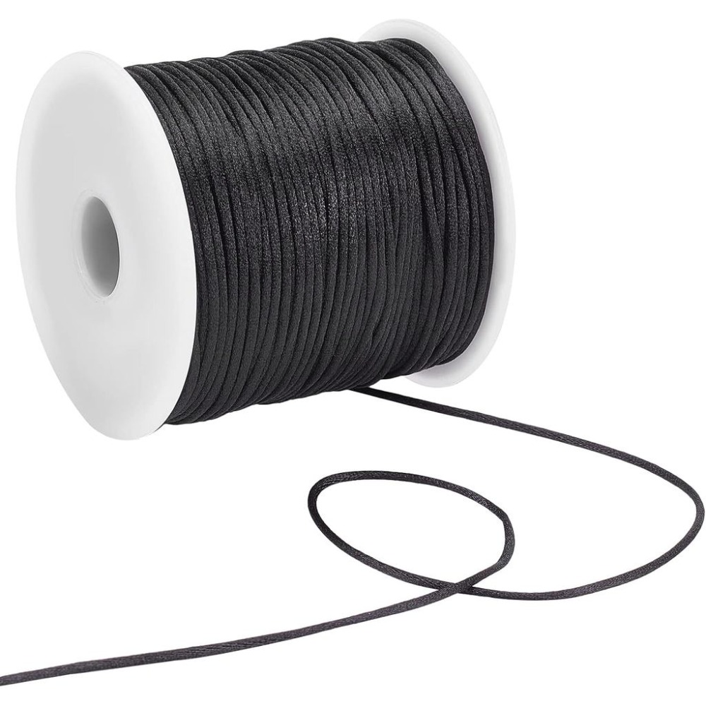 Knotting Cord Silk - 1 Rolle 70m Satin-Rattail-Kordel 1mm Seidenkordel