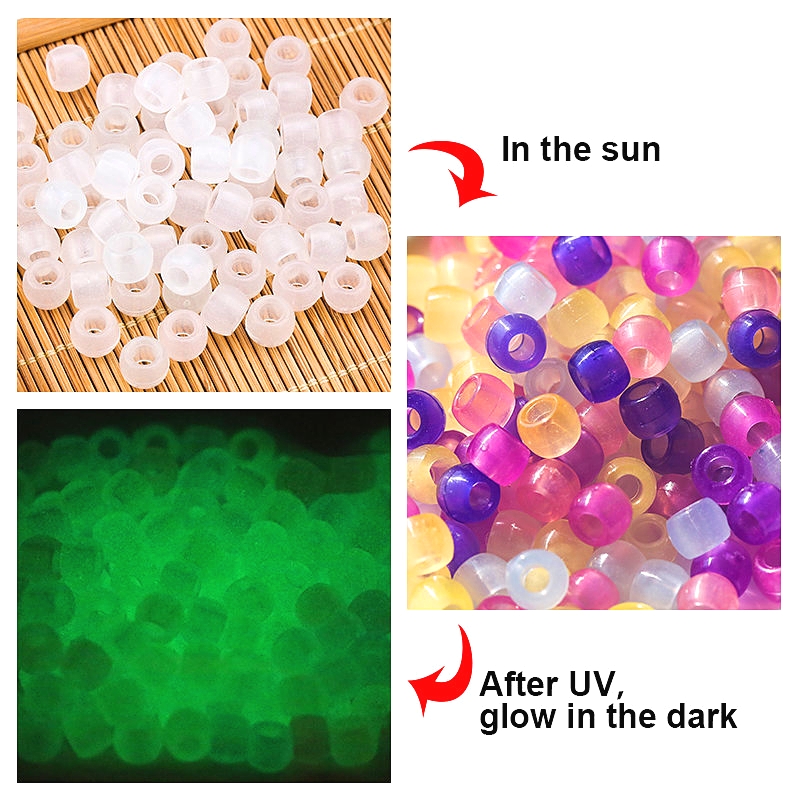 Jewelry Making 4 Year Old - 6*8mm UV-reaktive Acrylperlen in verschiedenen Farben,