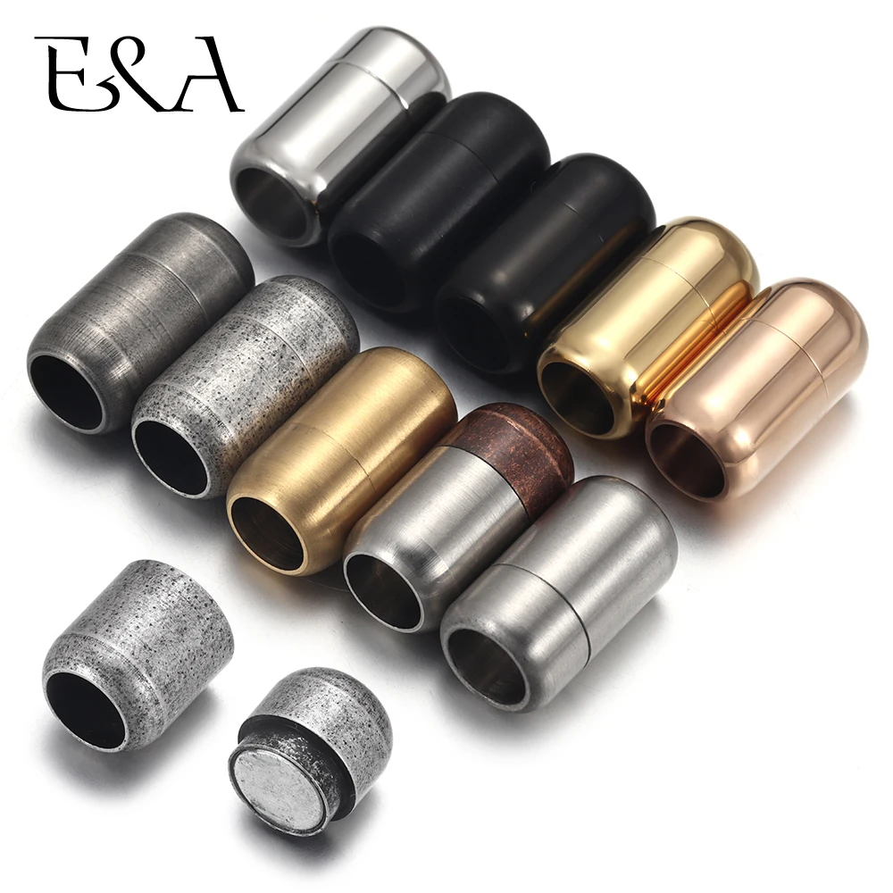 Jewelry Making Hardware - Edelstahl 3mm-8mm Runde Magnetverschlüsse Lederarmband Magnet