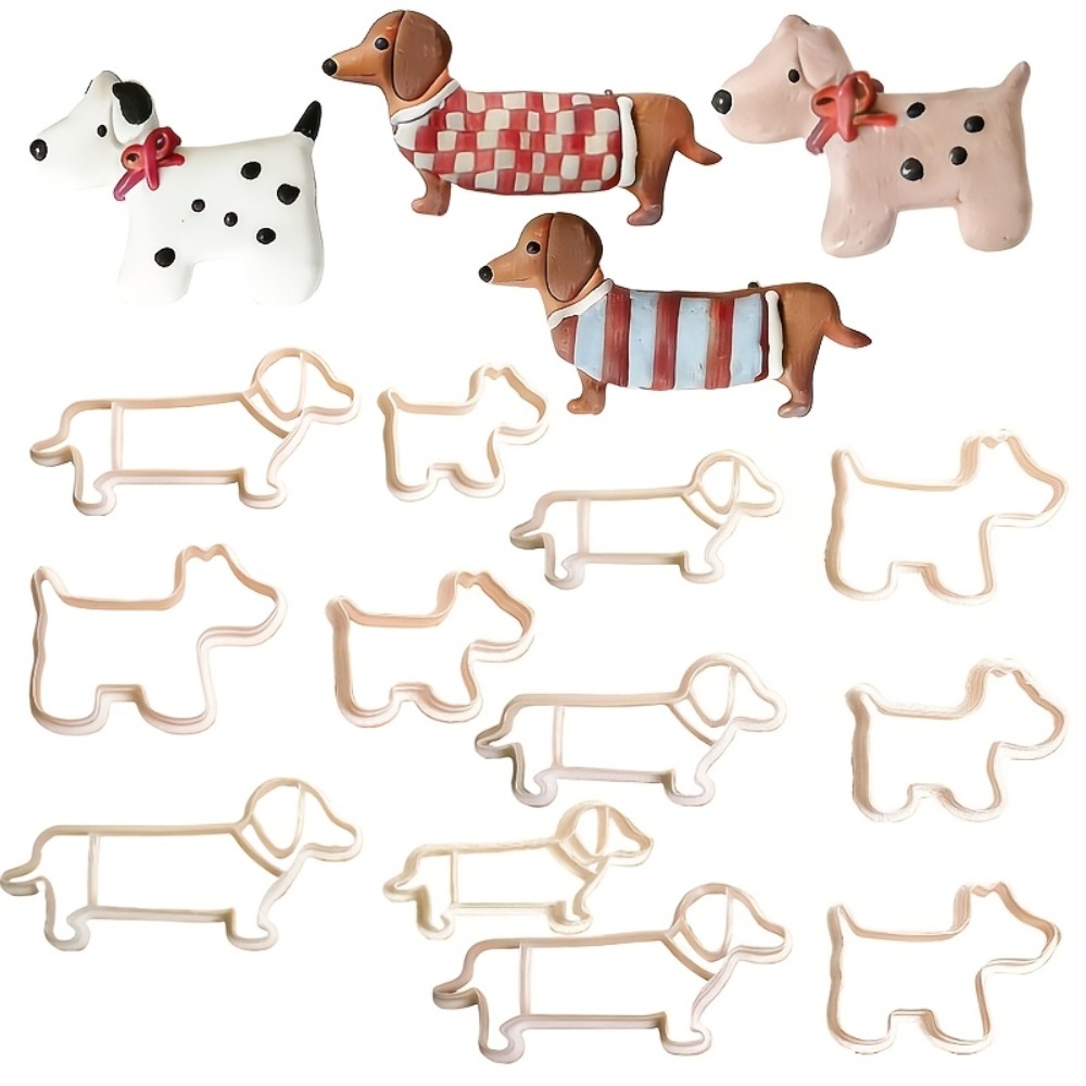 Jewelry Making Techniques - 2 Sets 6-teilige Cartoon-Hunde-Formen aus Polymer