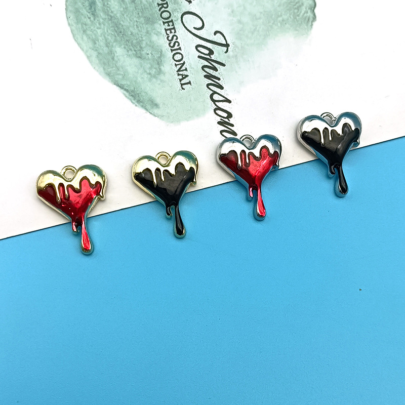 Jewelry Making 4 Year Old - 10 stücke Schmelze Herz Charms schwarz