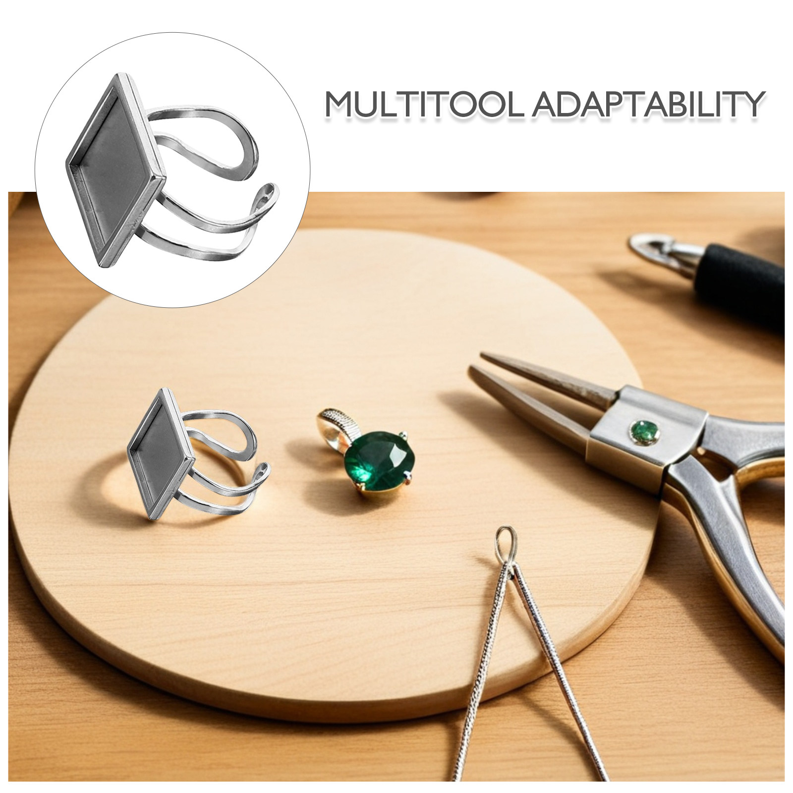 3 Stück verstellbare quadratis – Ring Blank Adjustable Bewertung und Preis