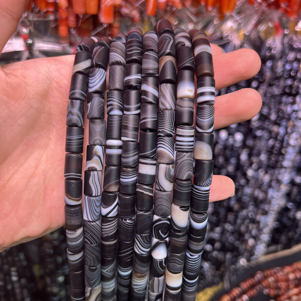 Naturstein, schwarzer Achatste – Jewelry Making Store Bewertung und Preis