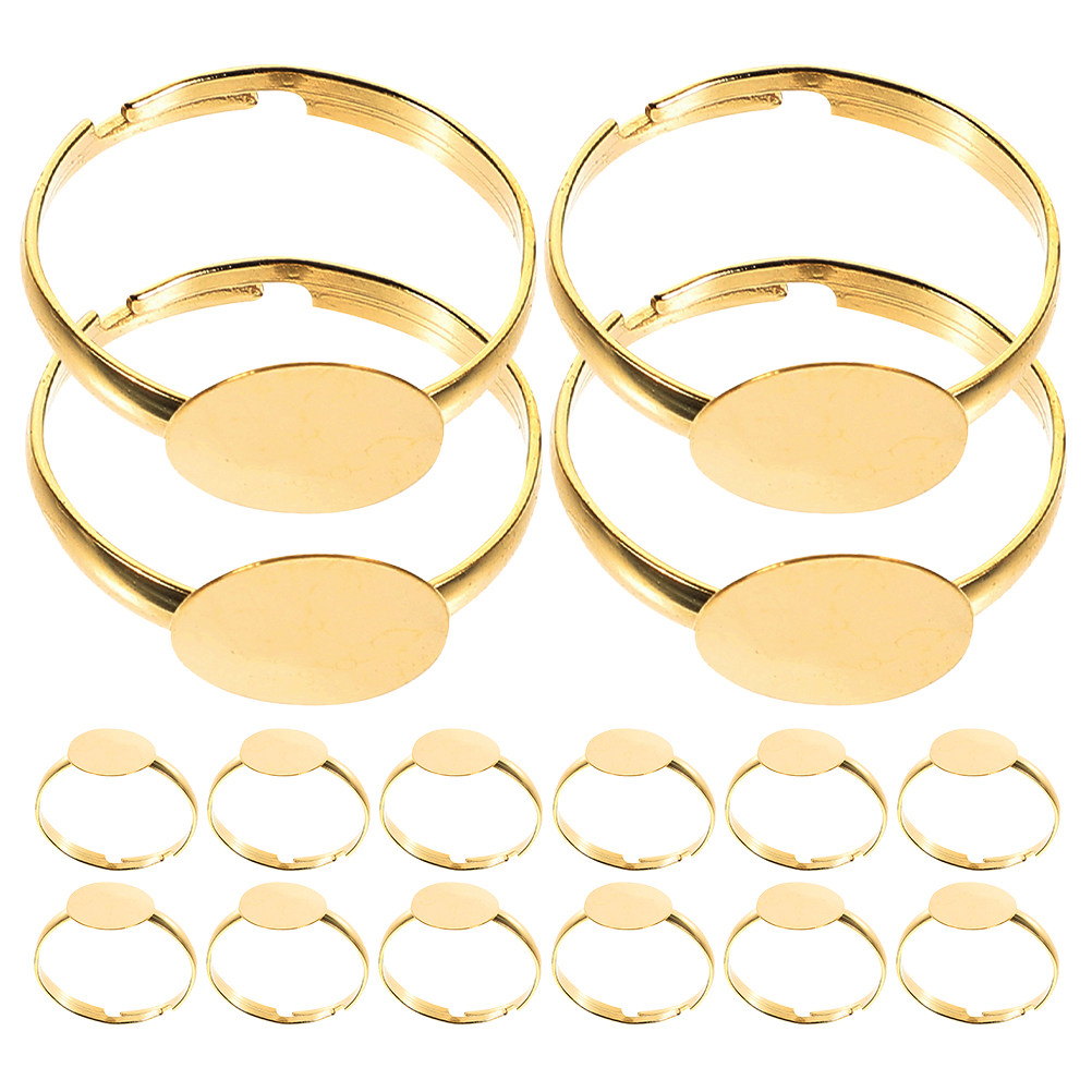 50 Stück Leere Ringfassungen,  – Ring Blank Adjustable Bewertung und Preis