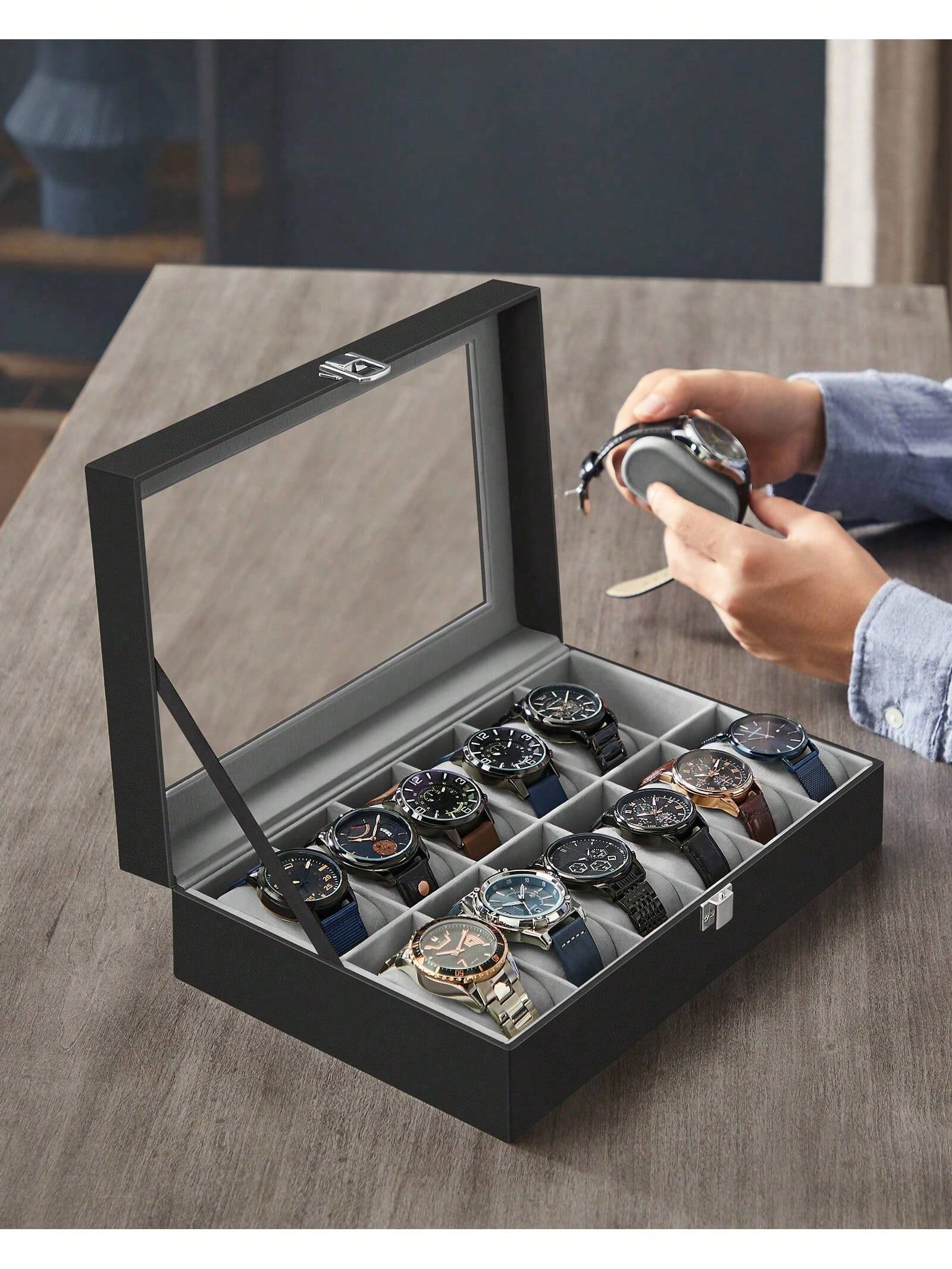 Abschließbare Uhrenbox mit 12  – Jewelry Making Organizer Box Bewertung und Preis