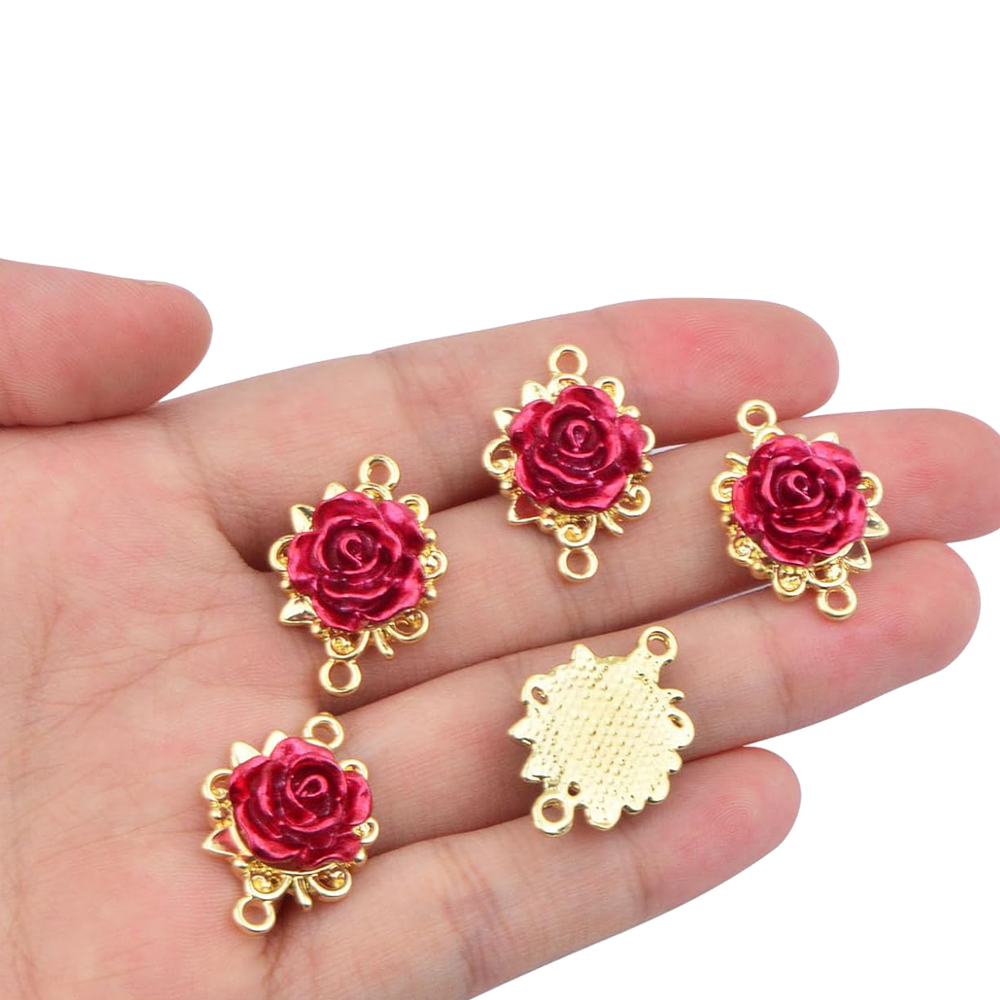 5/10 Stück Rosen-Anhänger, 3D- – Jewelry Making Loops Bewertung und Preis