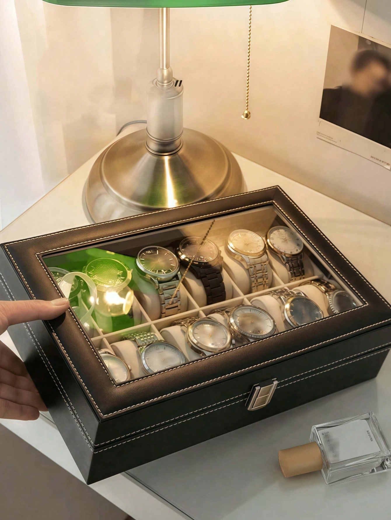 Leder-Uhrenbox mit Schloss, Gr – Jewelry Making Organizer Box Bewertung und Preis