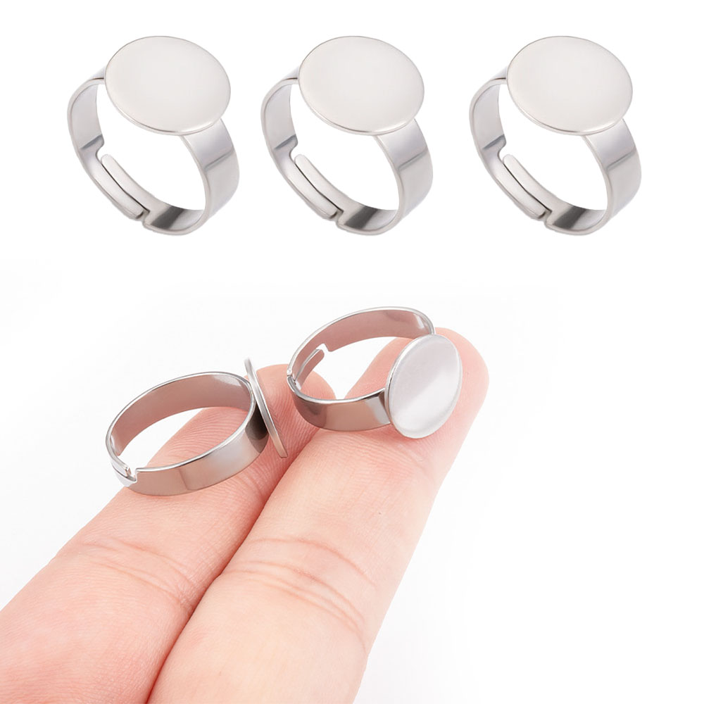 10 Stück Edelstahlringe, verst – Ring Blank Adjustable Bewertung und Preis