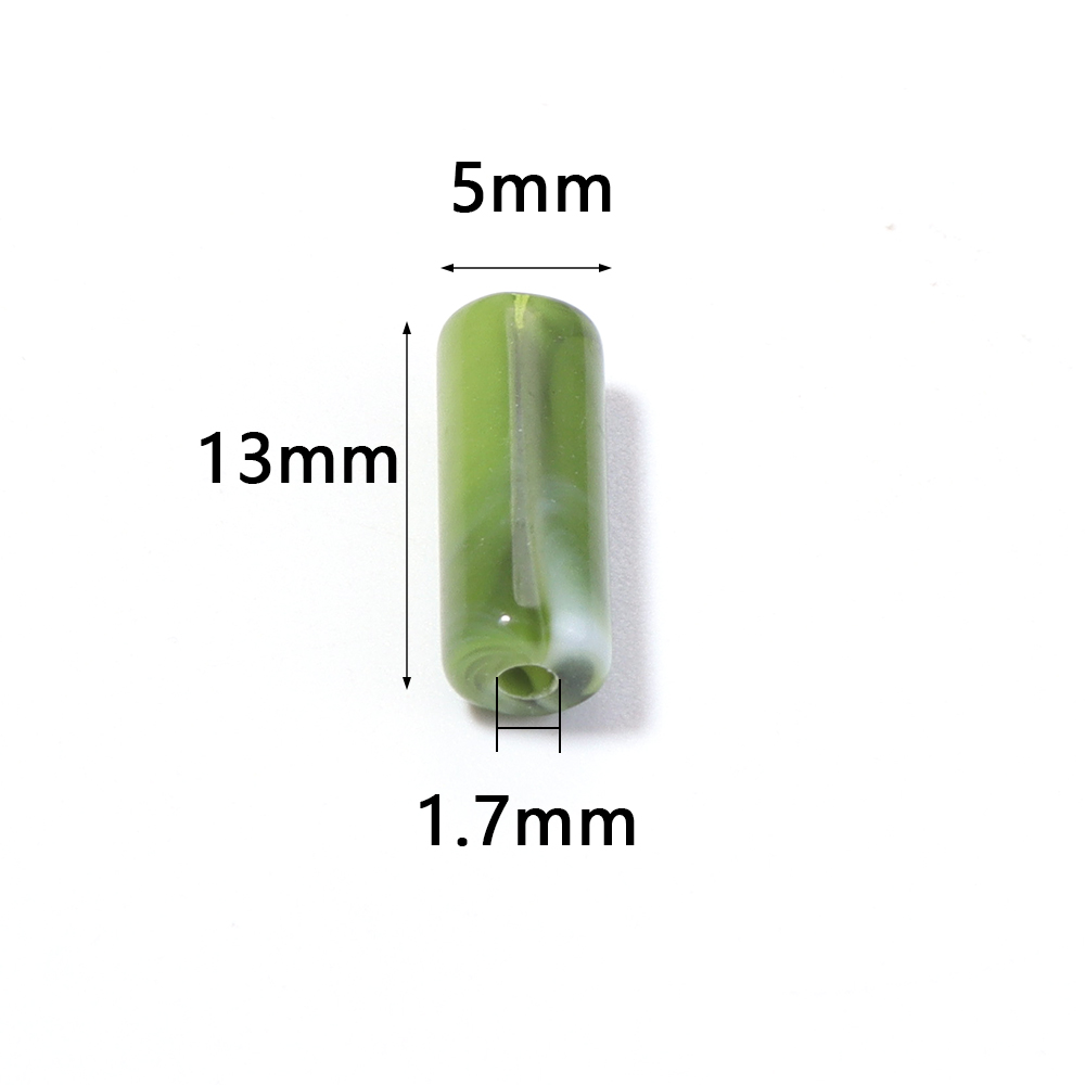 100 Stück 5 x 13 mm Acryl-Röhr – Jewelry Making With Stones Bewertung und Preis