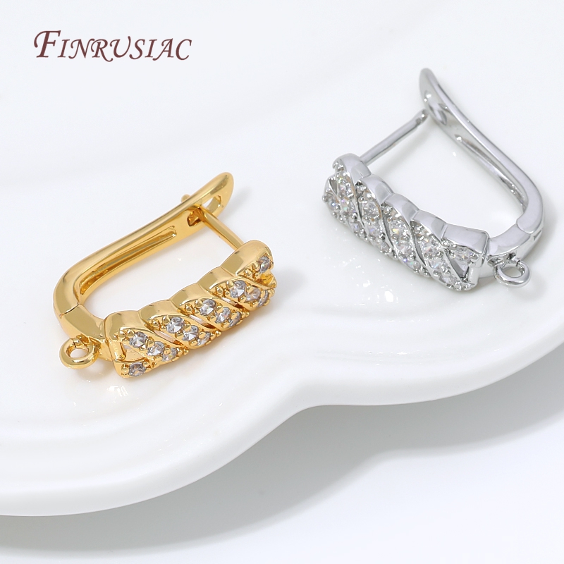 18K vergoldeter Zirkonia-Huggi – Jewelry Making Loops Bewertung und Preis