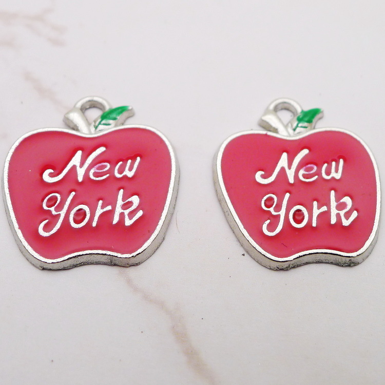 10 Stück Emaille-Apfel-New-Yor – Jewelry Making New York Bewertung und Preis