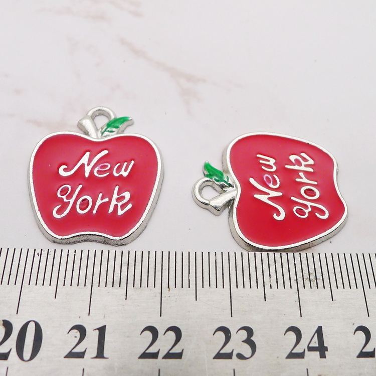 10 Stück Emaille-Apfel-New-Yor – Jewelry Making New York Bewertung und Preis