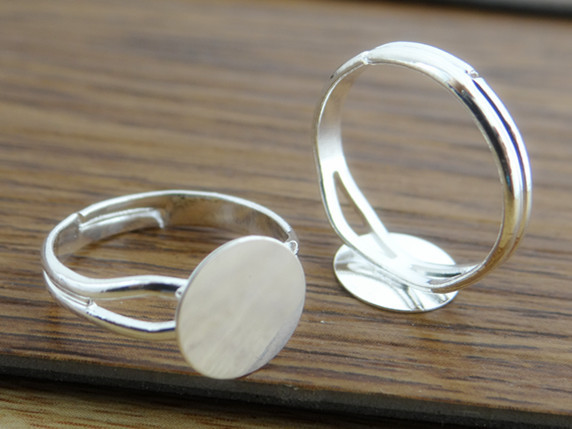 6/8/10/12 mm, 10 Stück, versil – Ring Blank Adjustable Bewertung und Preis